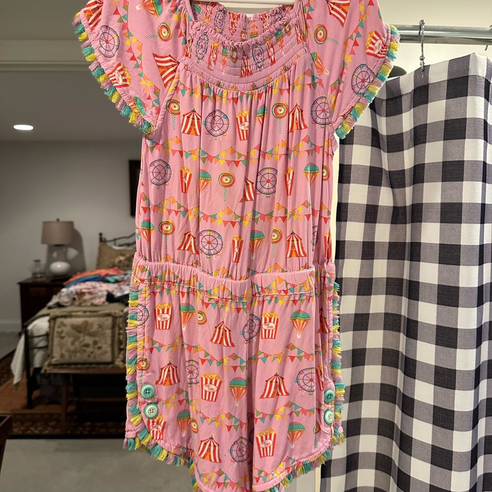 Pink Carnival Print Romper
